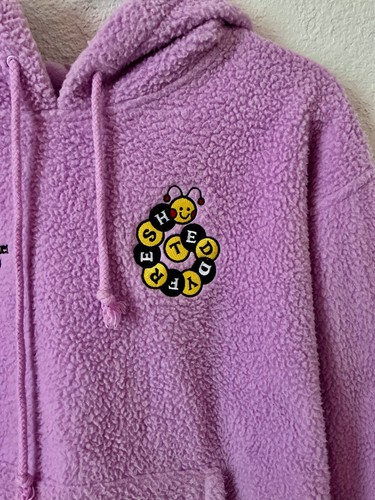 Teddy Fresh Raupe Fleece bestickt Hoodie, Medium - Bild 3 von 8