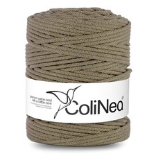 Geflochtene Baumwollkordel Kordel  Schnur Band Baumwolle 5 mm 200 m Duneklbeige