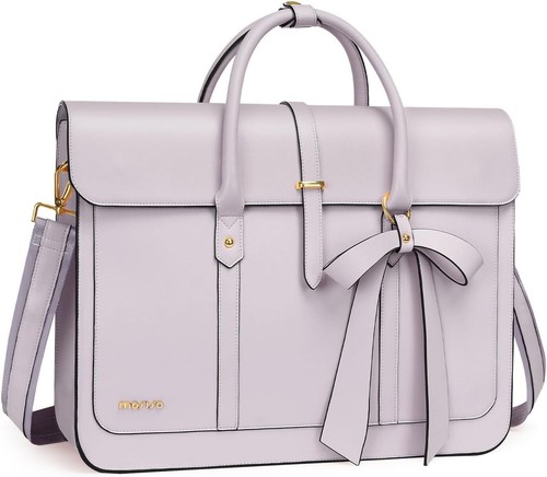 Bolso de Mano Mensajero de Cuero PU para Laptop para Mujer para Macbook 13.3-16 pulgadas - Imagen 20 de 25