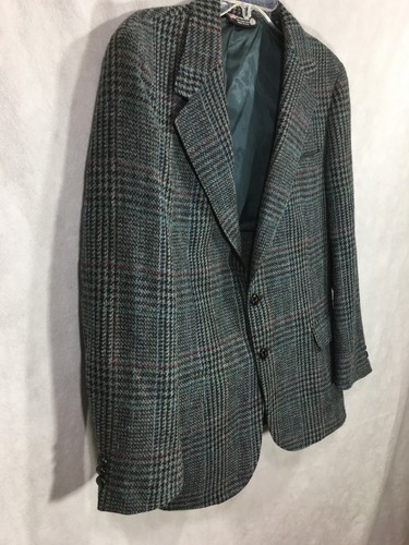 Chaqueta Blazer Vintage Lord & Taylor The Man's Shop Lana Pura Cuadros - Imagen 9 de 16