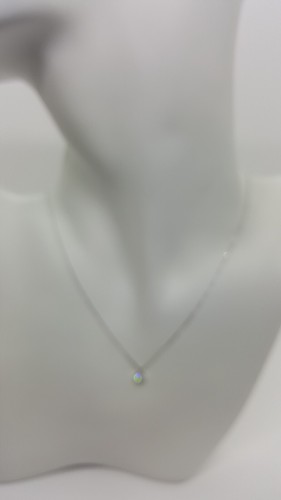 ARMONIE COLLANA PUNTO LUCE IN ORO BIANCO 18KT 750 E DIAMANTE DA 0.12 (0414) - Imagen 5 de 10