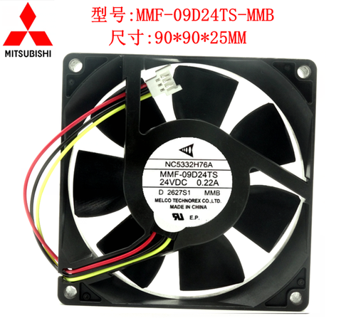 1pcs Mitsubishi Driver Fan NC5332H76A MMF-09D24TS-MMB 24V 0.22A 3-pin 9025 9CM - Bild 1 von 9