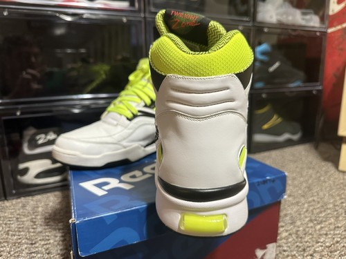 reebok twilight zone pump White Neon Yellow Black Size 13 - Picture 6 of 11