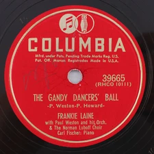 Frankie Laine - The Gandy Dancers' Ball / When You're In Love 1952 78 rpm Record