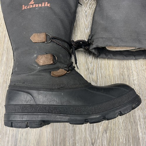 Kamik Herren Snowshield Thermo Stiefel Größe 9 Wollfutter Schwarz Grau - Bild 3 von 9
