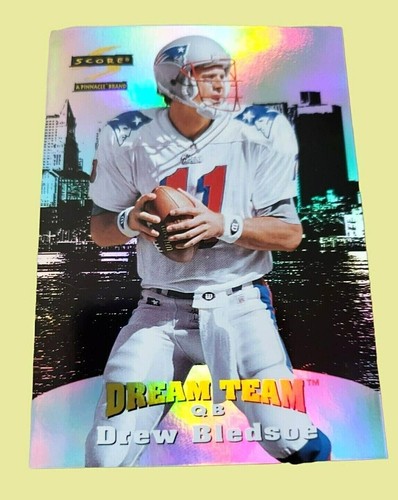 1996 Score Dream Team Drew Bledsoe #8 Patriots NICE! REFRACTOR! FOOTBALL CARD! - Picture 2 of 10
