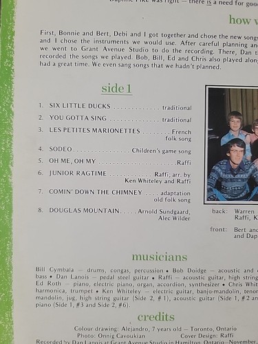 Raffi More Singable Songs LP Troubadour Records Pressing A&M Original - Picture 5 of 15