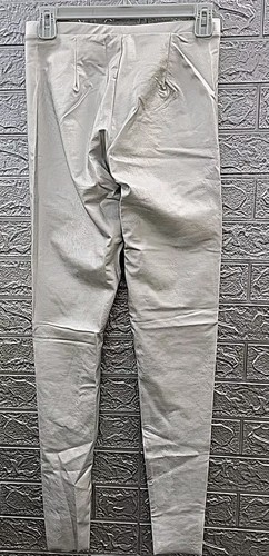 New Naked Wardrobe All Faux Legging Silver Size Medium - Picture 3 of 5