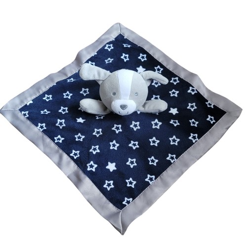 Coperta di sicurezza Carters bambino mio cucciolo Lovey sonaglio grigio blu cane stelle - Foto 3 di 6