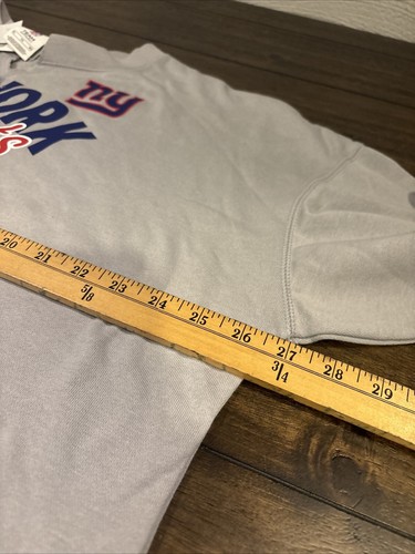 Felpa donna New York Giants NFL taglio a V in tessuto spugna taglia XL grigia nuova - Foto 5 di 6