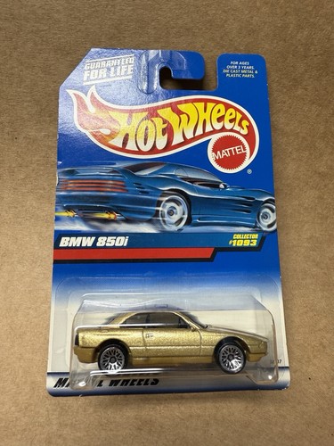 1999 Hot Wheels WHEEL ERROR BMW 850i Collector #1093 Gold PAIR - Picture 10 of 16