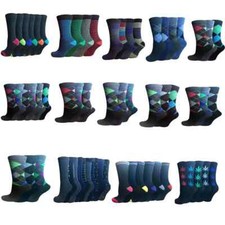 48 Pairs of Mens Socks Assorted Patterns Rich Casual Work Crew Sock Size 10-13