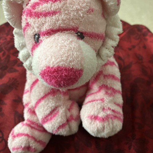 Baby Ty Pluffies Pink Growlers Lion Tiger Stripe Stuffed Plush Beanbag 2006 - Picture 5 of 7
