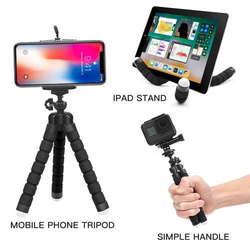 Mini soporte de trípode flexible soporte para teléfono móvil montaje cámara Gorilla Pod 3 patas - Imagen 5 de 8