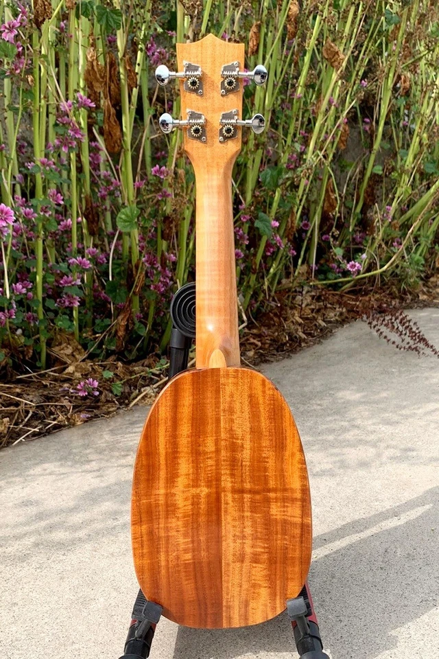 Ukelele soprano de piña Aiersi Koa Pili Koko 21 pulgadas con bolsa para profesionales Foto 3 de 3