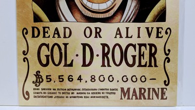 ONE PIECE WANTED POSTER GOL D ROGER NEWS OFFICIAL MUGIWARA STORE