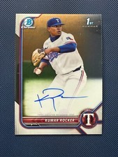 2022 Bowman Draft Chrome 1st Kumar Rocker Auto #CDA-KR Texas Rangers