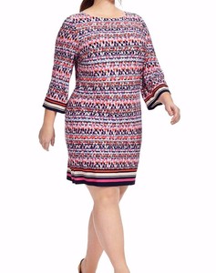 Jessica-Howard-Stretch-Jersey-Shift-Dress-In-Pixel-Print-Size-24W