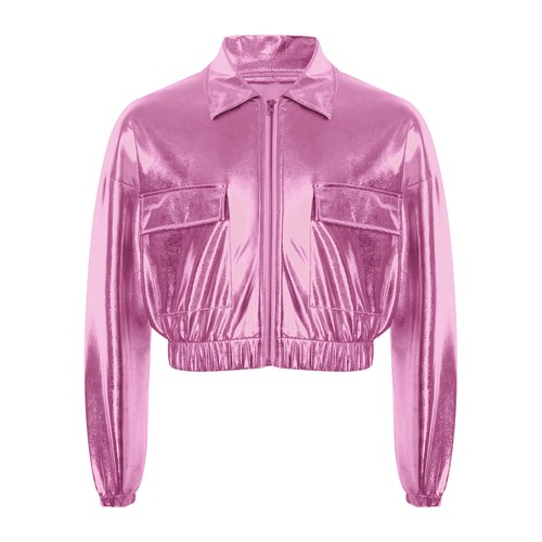 Unisex Kids Blazer Baseball Coats Streetwear Outwear Disco Jacket Girls Dance - Picture 48 of 104