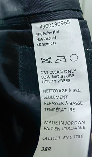 DKNY Modern Fit Jacket High Performance Suit Separates Navy Men's Sz 38R NEW! - Picture 5 of 7