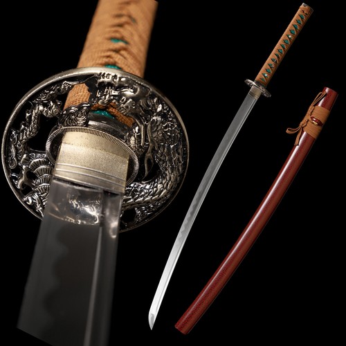 Dragon Tsuba Katana Carbon Steel Japanese Real Sharp Samurai Sword Full Tang
