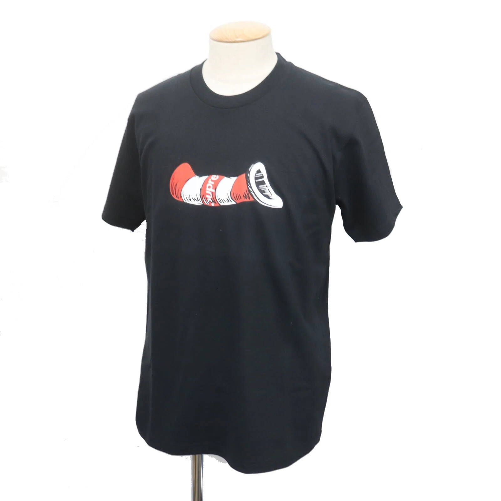 T shirt noir à manches courtes Supreme Used Logos taille M coton U.S.A. #AG845 S