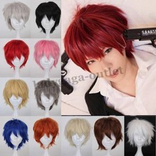 Latest Mens Boys Women Cosplay Wig Short Straight Anime Party Fancy Hair Wig lgo