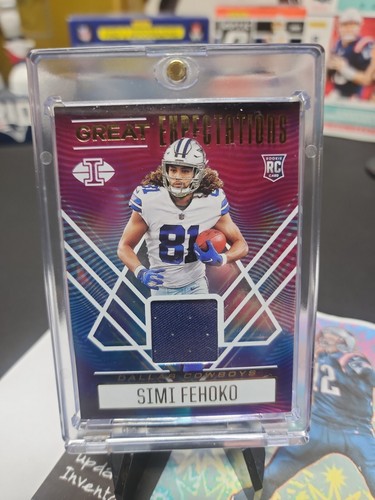 Simi Fehoko 2021 Panini Illusions Great Expectations Rookie Patch #GE-SF Cowboys - Picture 2 of 3