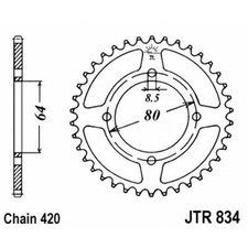CORONA JT 834 Z35 Para Yamaha RD 80 MX 1981-1984