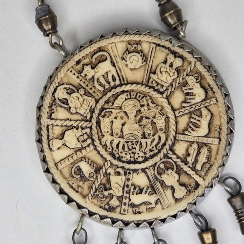 Vintage Hebrew Jewish Hand Carved Amulet Necklace Judaism Judaica Israel - Picture 13 of 13