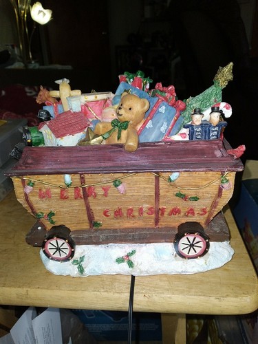 COCHE FURGÓN FURGÓN FURGÓN ILUMINADO DE FIBRA ÓPTICA NAVIDEÑO DE COLECCIÓN CON CAJA - Imagen 2 de 12