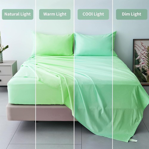 Luxurious Mint 3-Piece Twin Cotton Sheet Set - Deep Pocket & Breathable Comfort - Picture 8 of 8