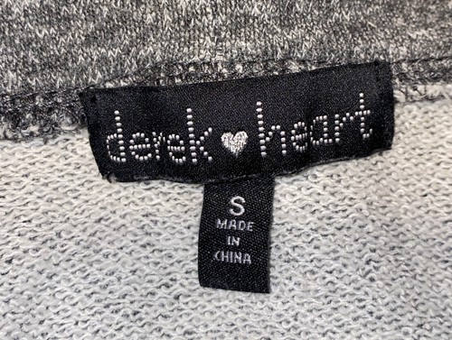 derek heart sweatshirt cowl neck Small Heather Grey - Picture 11 of 11