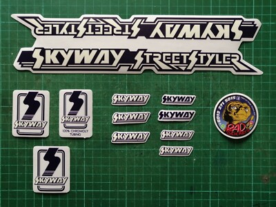 SKYWAY STREETSTYLER OLD SCHOOL BMX DECALS STICKERS SET