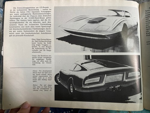 auto classic 4 OPEL GT Coupe vintage brochure magazine literature - Picture 5 of 12