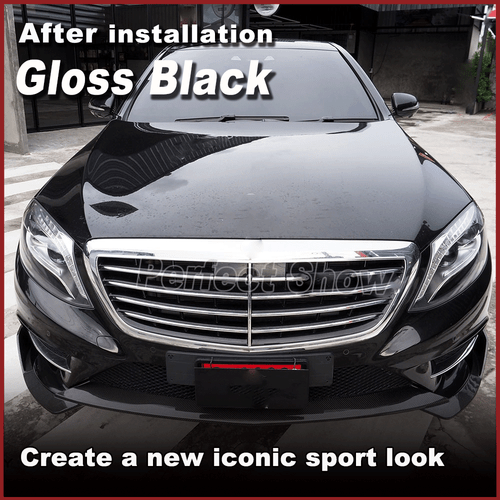 Alerón delantero negro brillante para Mercedes Clase S W222 Sport S500 - Imagen 2 de 9