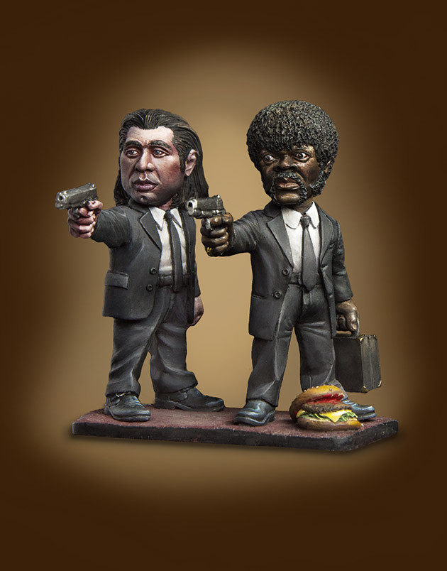 54 mm målade miniatyr bilicature Pulp Fiction hkonstskit 54 mm målade miniatyr bilicature Pulp Fiction hkonstskit