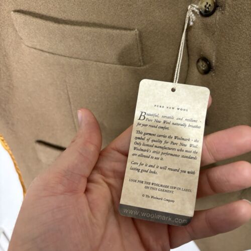 Gurteen Esquire Waistcoat Ross Wool Traditional Camel Fawn Size 38 Men’s NWT - Picture 8 of 11