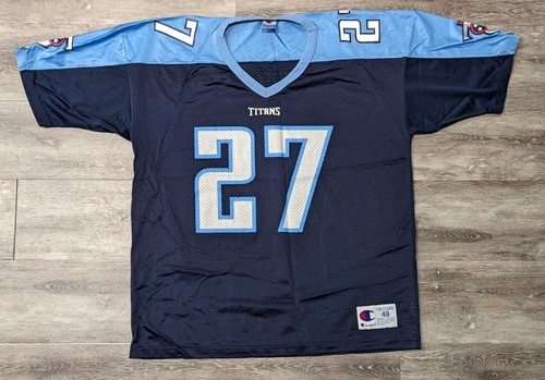 Vintage Champion Eddie George # 27 Tennessee Titans Football Jersey Men 48 XL - Picture 3 of 9
