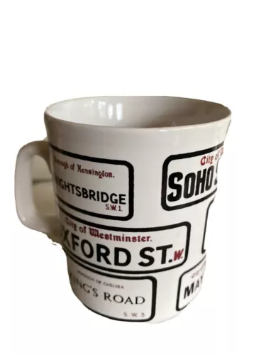 Vintage Staffordshire Potteries Street Name Mug Honestone Made In England Boroug