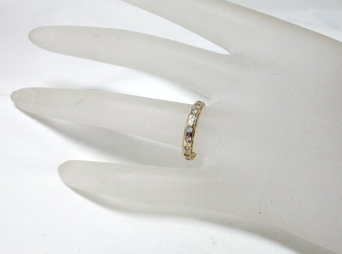 Vintage 9ct Gold Spinel Full Eternity Ring Size M - 22713 - Picture 3 of 4