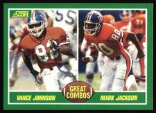 1989 Score Mark Jackson / Vance Johnson GC    #277 Denver Broncos
