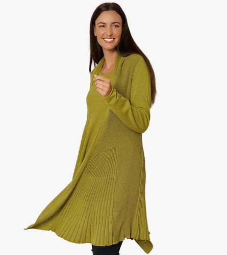 Stella Carakasi Women's A-line Knit Open Front Go To Cardigan - Picture 2 of 4