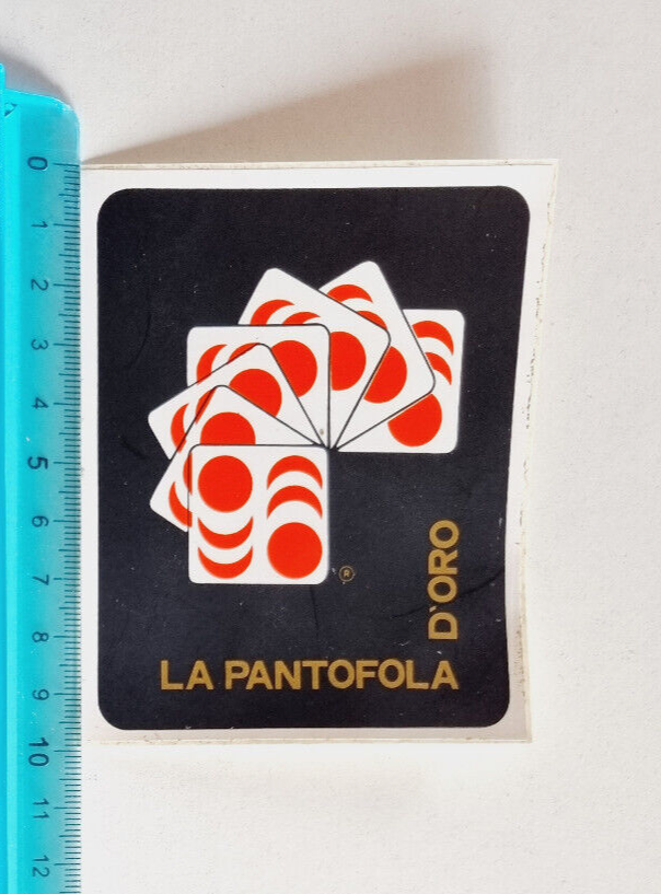 PANTOFOLA D’ORO ADESIVO LA PANTOFOLA D'ORO STICKER AUTOCOLLANT AUFKLEBER KLEBSTOFF VINTAGE