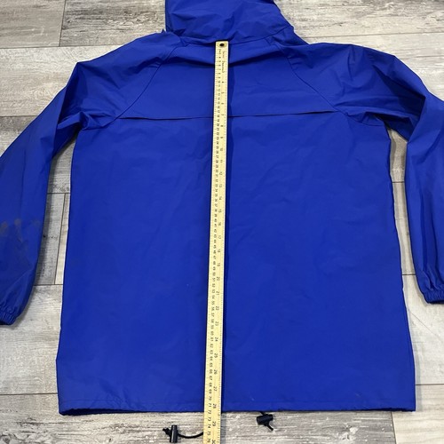 Vintage Columbia Mens Rain Jacket Blue Full Zip Long Sleeve Hooded Size M PVC - Picture 10 of 12