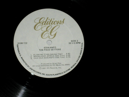 33rpm EDIKANFO/ENO the pace setters(1981)EDITIONS EGM 112 nice SEE PICS - Bild 5 von 6