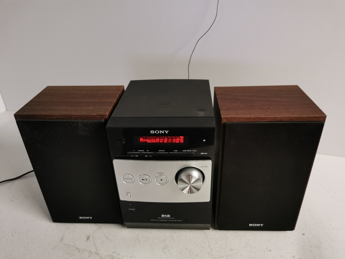 SONY MICRO HIFI CMT FX-250. SILVER/BLACK. DAB/CD PLAYER SHELF