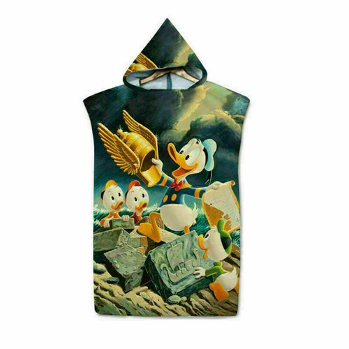 Adult Kids Cartoon Stitch Robe Towel Beach Bath Hood Quick Dry Poncho Bathrobe N - Afbeelding 82 van 83