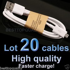 20x Wholesale of Great Quality Micro USB Cable Charger Cord for Samsung S2 S6