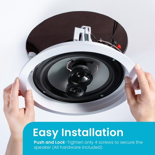 Acoustic Audio - In Wall/Ceiling Wired Speaker - CSic83 in White - 1 Pack - Picture 2 of 9